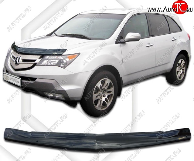 1 999 р. Дефлектор капота CA-Plastiс  Acura MDX  YD2 (2006-2009) дорестайлинг (Classic черный, Без надписи)  с доставкой в г. Краснодар