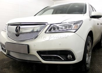 3 849 р. Нижняя решетка радиатора Allest Acura MDX YD3 дорестайлинг (2013-2016) (Хром)  с доставкой в г. Краснодар. Увеличить фотографию 2