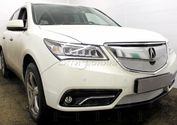 3 849 р. Нижняя решетка радиатора Allest Acura MDX YD3 дорестайлинг (2013-2016) (Хром)  с доставкой в г. Краснодар. Увеличить фотографию 3