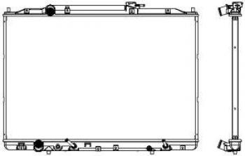 13 599 р. Радиатор охлаждения двигателя (3,7 л) SAKURA Acura MDX YD2 дорестайлинг (2006-2009)  с доставкой в г. Краснодар. Увеличить фотографию 2