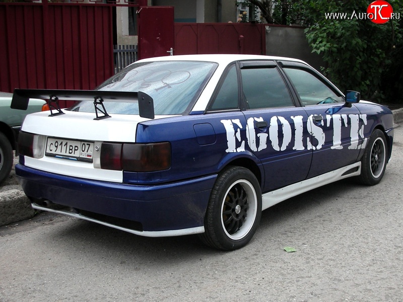 4 499 р. Накладка заднего бампера Rieger Audi 80 B4 седан (1992-1996)  с доставкой в г. Краснодар