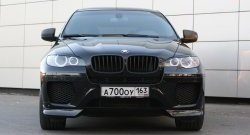 4 749 р. Накладки Global-Tuning на передний бампер автомобиля  BMW X6  E71 (2008-2014) дорестайлинг, рестайлинг (Неокрашенная)  с доставкой в г. Краснодар. Увеличить фотографию 3