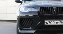 4 749 р. Накладки Global-Tuning на передний бампер автомобиля  BMW X6  E71 (2008-2014) дорестайлинг, рестайлинг (Неокрашенная)  с доставкой в г. Краснодар. Увеличить фотографию 4