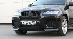 4 749 р. Накладки Global-Tuning на передний бампер автомобиля  BMW X6  E71 (2008-2014) дорестайлинг, рестайлинг (Неокрашенная)  с доставкой в г. Краснодар. Увеличить фотографию 6