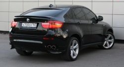 4 749 р. Накладки Global-Tuning на задний бампер автомобиля  BMW X6  E71 (2008-2014) дорестайлинг, рестайлинг (Неокрашенные)  с доставкой в г. Краснодар. Увеличить фотографию 4