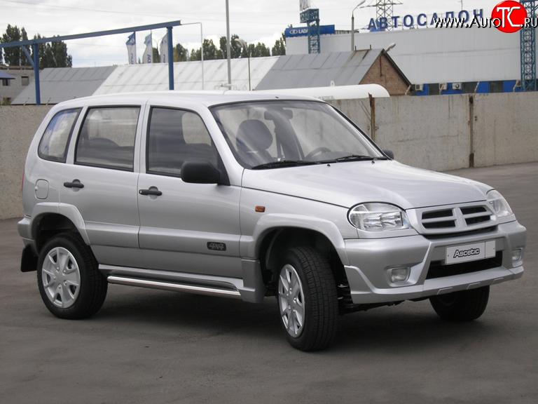 1 799 р. Пороги накладки Аскет Chevrolet Niva 2123 дорестайлинг (2002-2008) (Неокрашенные)  с доставкой в г. Краснодар