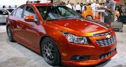 4 199 р. Пороги накладки Z-Line Chevrolet Cruze J300 седан рестайлинг (2012-2015) (Неокрашенные)  с доставкой в г. Краснодар. Увеличить фотографию 3