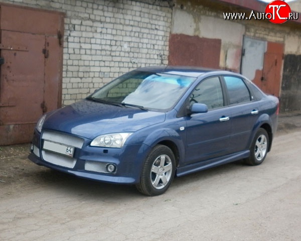 14 999 р. Передний бампер M-VRS Ford Focus 2  седан дорестайлинг (2004-2008) (Неокрашенный)  с доставкой в г. Краснодар