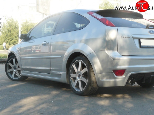 5 849 р. Пороги накладки MaxS  Ford Focus  2 (2004-2011) хэтчбэк 3 дв. дорестайлинг, хэтчбэк 3 дв. рестайлинг (Неокрашенные)  с доставкой в г. Краснодар