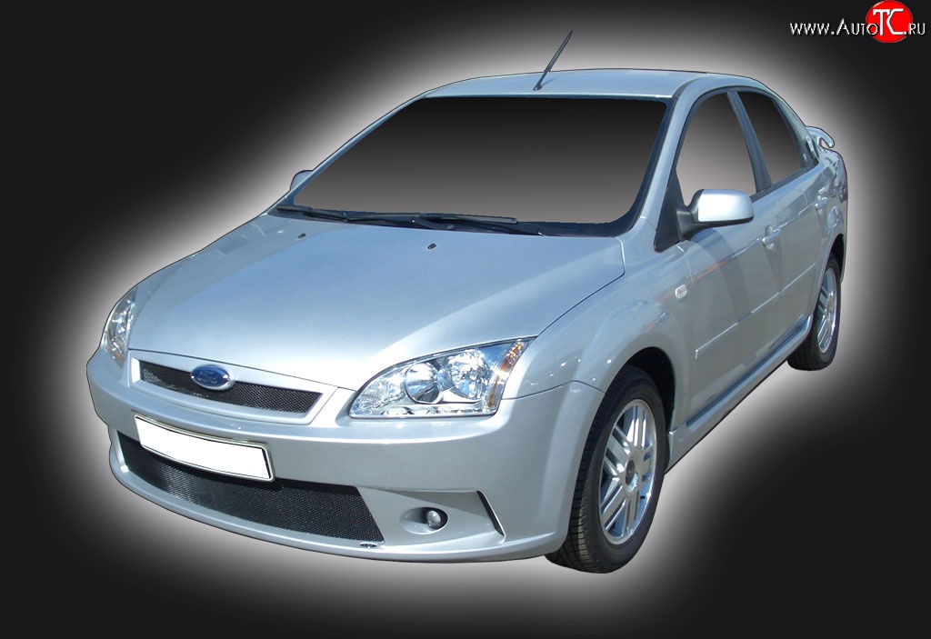 2 549 р. Решётка радиатора GT Dynamics Ford Focus 2 хэтчбэк 3 дв. дорестайлинг (2004-2007) (Неокрашенная)  с доставкой в г. Краснодар