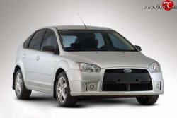 5 599 р. Передний бампер YTE Ford Focus 2  седан дорестайлинг (2004-2008) (Неокрашенный)  с доставкой в г. Краснодар. Увеличить фотографию 2