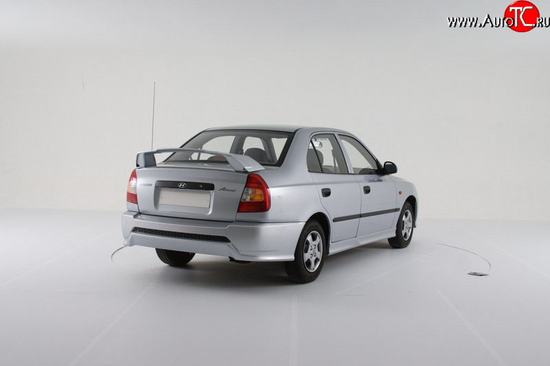 2 049 р. Пороги накладки Классик Hyundai Accent седан ТагАЗ (2001-2012) (Неокрашенные)  с доставкой в г. Краснодар