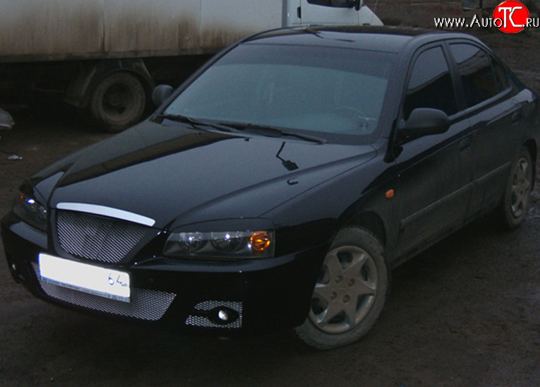 3 399 р. Передний бампер M-VRS Hyundai Elantra XD седан дорестайлинг (2000-2003) (Неокрашенный)  с доставкой в г. Краснодар