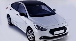 1 099 р. Реснички Sport Hyundai Solaris RBr хэтчбэк дорестайлинг (2010-2014) (Неокрашенные)  с доставкой в г. Краснодар. Увеличить фотографию 2