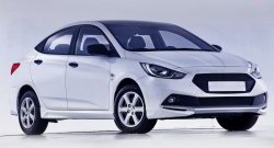 1 099 р. Реснички Sport Hyundai Solaris RBr хэтчбэк дорестайлинг (2010-2014) (Неокрашенные)  с доставкой в г. Краснодар. Увеличить фотографию 4