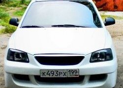 4 699 р. Передний бампер ATH-classic Hyundai Accent седан ТагАЗ (2001-2012) (Неокрашенный)  с доставкой в г. Краснодар. Увеличить фотографию 5