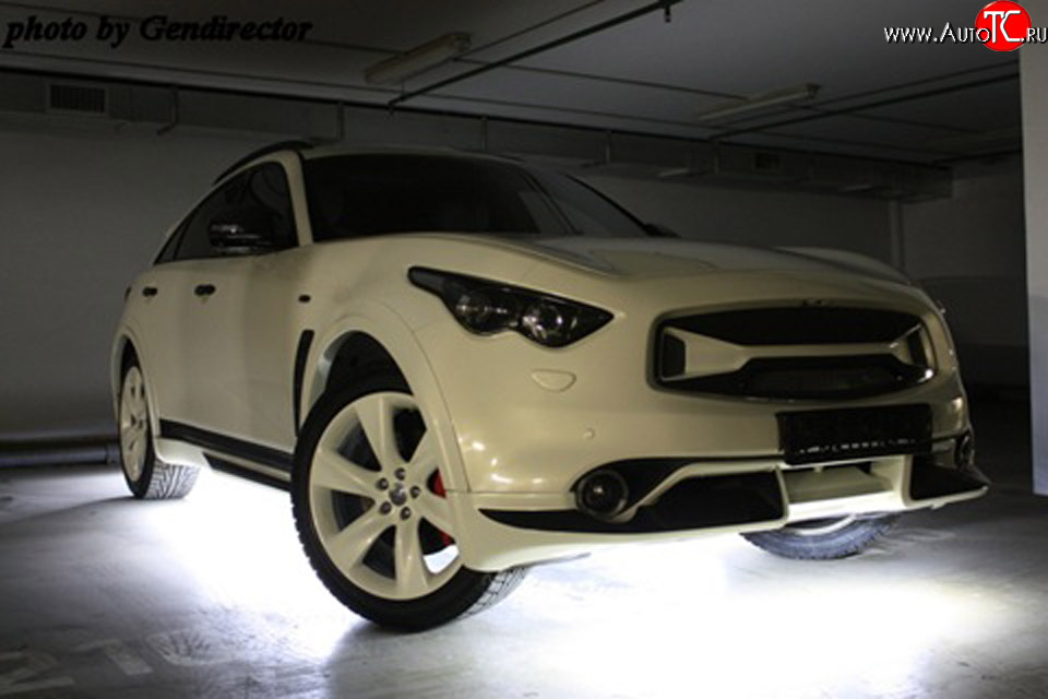 5 799 р. Радиаторная решётка Diablo INFINITI FX50 S51 дорестайлинг (2008-2011) (Неокрашенная)  с доставкой в г. Краснодар