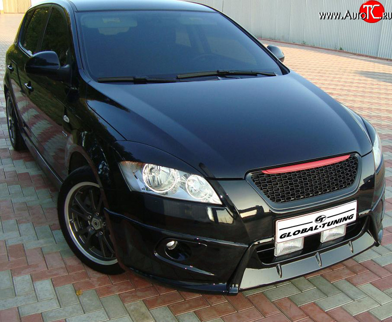 829 р. Реснички дорестайлинг Global-Tuning  KIA Ceed  1 ED (2006-2010) дорестайлинг универсал, дорестайлинг, хэтчбэк 5 дв. (Неокрашенные)  с доставкой в г. Краснодар