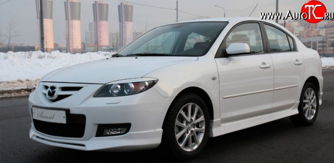 3 999 р. Реснички Sunset Mazda 3/Axela BK дорестайлинг седан (2003-2006) (Неокрашенные)  с доставкой в г. Краснодар