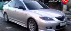 4 099 р. Пороги накладки Sport Mazda 3/Axela BK дорестайлинг, хэтчбэк (2003-2006) (Неокрашенные)  с доставкой в г. Краснодар. Увеличить фотографию 5