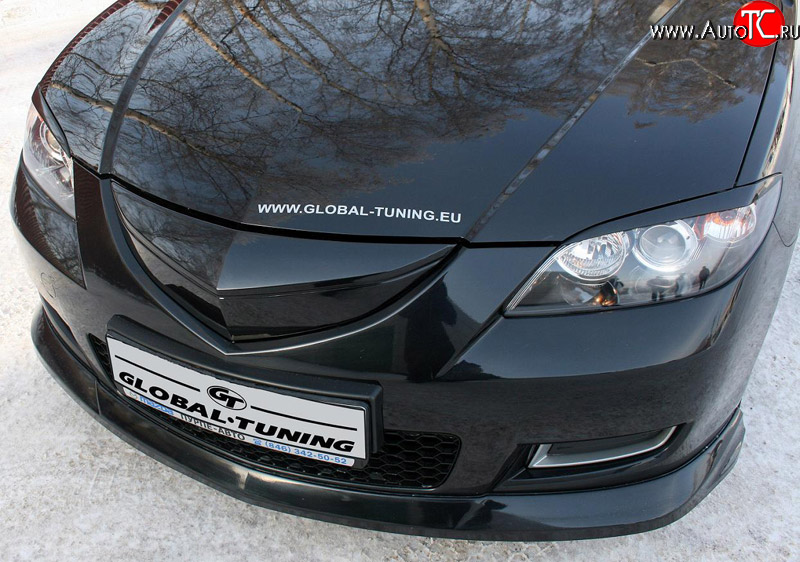 3 049 р. Радиаторная решётка Global-Tuning Mazda 3/Axela BK дорестайлинг седан (2003-2006) (Неокрашенная)  с доставкой в г. Краснодар