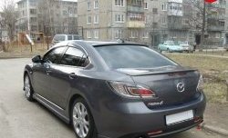 3 499 р. Узкий козырёк на заднее лобовое стекло EX-Style Mazda 6 GH дорестайлинг седан (2007-2010) (Неокрашенный)  с доставкой в г. Краснодар. Увеличить фотографию 3