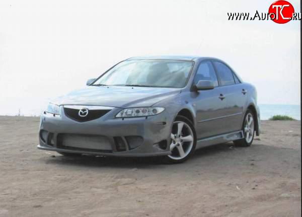 8 449 р. Передний бампер на Mazda 6 GG седан дорестайлинг (2002-2005)  с доставкой в г. Краснодар