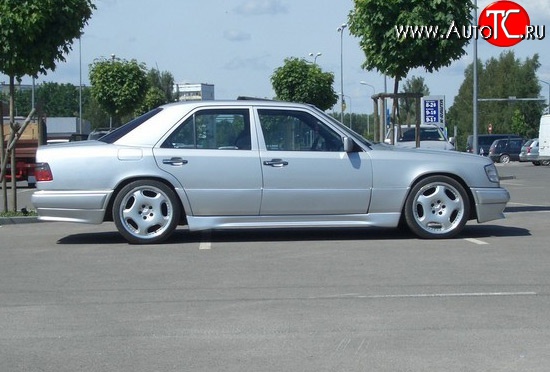 6 799 р. Пороги накладки GT Dynamics Mercedes-Benz E-Class W124 седан дорестайлинг (1984-1993) (Неокрашенные)  с доставкой в г. Краснодар