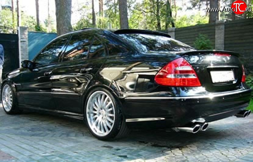 2 699 р. Козырёк AMG на заднее лобовое стекло автомобиля  Mercedes-Benz E-Class  W211 (2002-2009) дорестайлинг седан, рестайлинг седан (Неокрашенный)  с доставкой в г. Краснодар