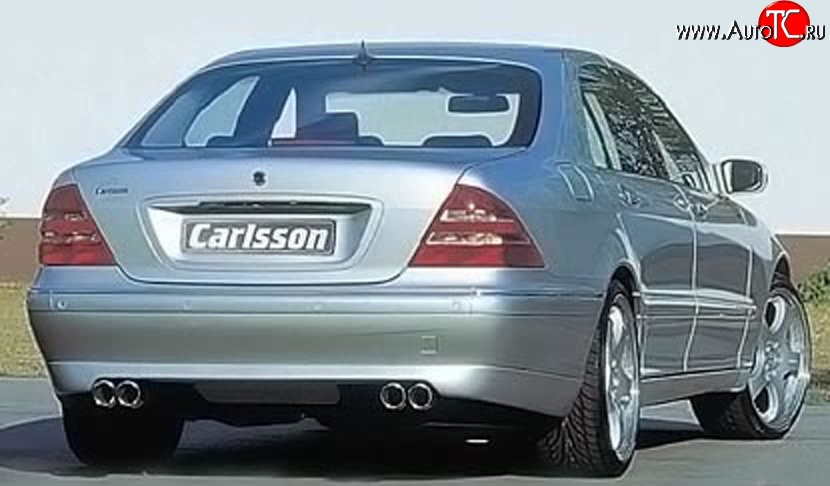 8 949 р. Накладка заднего бампера CARLSSON Mercedes-Benz S class W220 (1998-2005) (Неокрашенная)  с доставкой в г. Краснодар