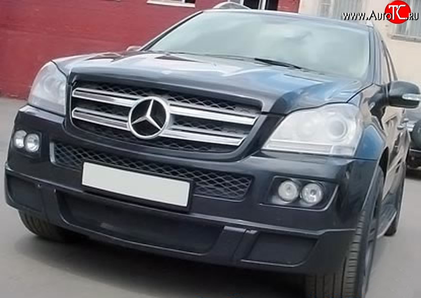 22 599 р. Накладка переднего бампера BRABUS Mercedes-Benz GL class X164 дорестайлинг (2006-2009) (Неокрашенная)  с доставкой в г. Краснодар