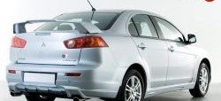 3 599 р. Накладка заднего бампера Elegance Mitsubishi Lancer 10 седан рестайлинг (2011-2017) (Неокрашенная)  с доставкой в г. Краснодар. Увеличить фотографию 2