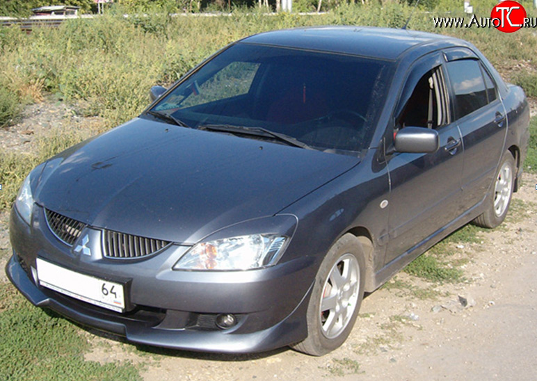 5 499 р. Накладка переднего бампера M-VRS Mitsubishi Lancer 9 1-ый рестайлинг седан (2003-2005) (Неокрашенная)  с доставкой в г. Краснодар