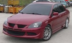 15 999 р. Передний бампер Evo Mitsubishi Lancer 9 2-ой рестайлинг седан (2005-2009) (Без сетки, Неокрашенный)  с доставкой в г. Краснодар. Увеличить фотографию 2