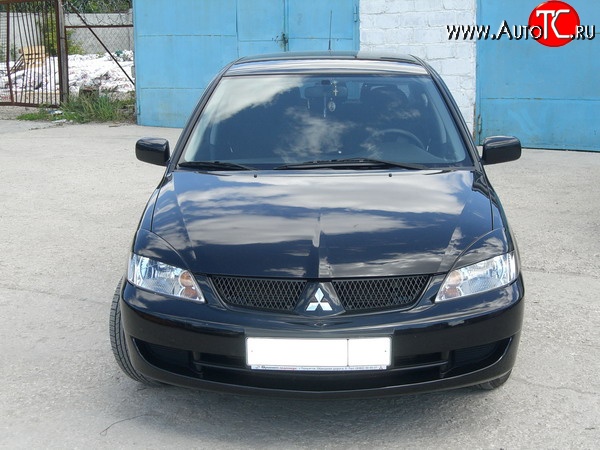 849 р. Комплект широких ресничек Evo V2  Mitsubishi Lancer  9 (2003-2009) 1-ый рестайлинг седан, 1-ый рестайлинг универсал, 2-ой рестайлинг седан, 2-ой рестайлинг универсал (Неокрашенные)  с доставкой в г. Краснодар