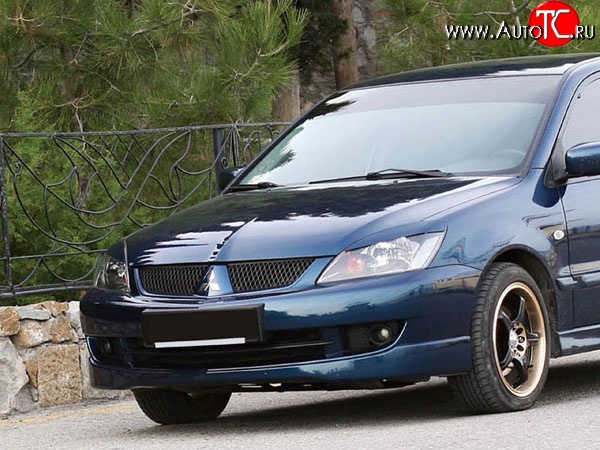 5 749 р. Накладка переднего бампера Sport 2.0  Mitsubishi Lancer  9 (2005-2009) 2-ой рестайлинг седан, 2-ой рестайлинг универсал (Неокрашенная)  с доставкой в г. Краснодар