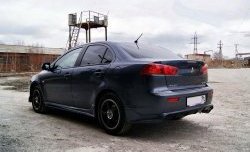 4 999 р. Накладка Zodiak под одинарный выхлоп на задний бампер Mitsubishi Lancer 10 седан дорестайлинг (2007-2010) (Неокрашенная)  с доставкой в г. Краснодар. Увеличить фотографию 4