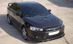 4 849 р. Накладка Zodiak на передний бампер  Mitsubishi Lancer  10 (2007-2017) седан дорестайлинг, хэтчбэк дорестайлинг, седан рестайлинг, хэтчбек 5 дв рестайлинг (Неокрашенная)  с доставкой в г. Краснодар. Увеличить фотографию 4