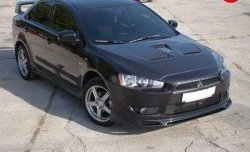 4 849 р. Накладка Zodiak на передний бампер  Mitsubishi Lancer  10 (2007-2017) седан дорестайлинг, хэтчбэк дорестайлинг, седан рестайлинг, хэтчбек 5 дв рестайлинг (Неокрашенная)  с доставкой в г. Краснодар. Увеличить фотографию 5