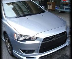 4 849 р. Накладка Zodiak на передний бампер  Mitsubishi Lancer  10 (2007-2017) седан дорестайлинг, хэтчбэк дорестайлинг, седан рестайлинг, хэтчбек 5 дв рестайлинг (Неокрашенная)  с доставкой в г. Краснодар. Увеличить фотографию 7