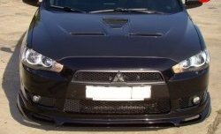 Пластиковый капот Evo Mitsubishi (Митсубиси) Lancer (Лансер)  10 (2007-2017) 10 седан дорестайлинг, хэтчбэк дорестайлинг, седан рестайлинг, хэтчбек 5 дв рестайлинг