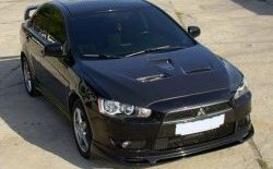 31 799 р. Пластиковый капот Evo  Mitsubishi Lancer  10 (2007-2017) седан дорестайлинг, хэтчбэк дорестайлинг, седан рестайлинг, хэтчбек 5 дв рестайлинг (Неокрашенный)  с доставкой в г. Краснодар. Увеличить фотографию 6