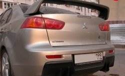 5 399 р. Накладка Evo на задний бампер  Mitsubishi Lancer  10 (2007-2017) седан дорестайлинг, седан рестайлинг (Неокрашенная)  с доставкой в г. Краснодар. Увеличить фотографию 3