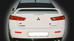 4 249 р. Накладка заднего бампера GT Dynamics Mitsubishi Lancer 10 седан дорестайлинг (2007-2010) (Неокрашенная)  с доставкой в г. Краснодар. Увеличить фотографию 2