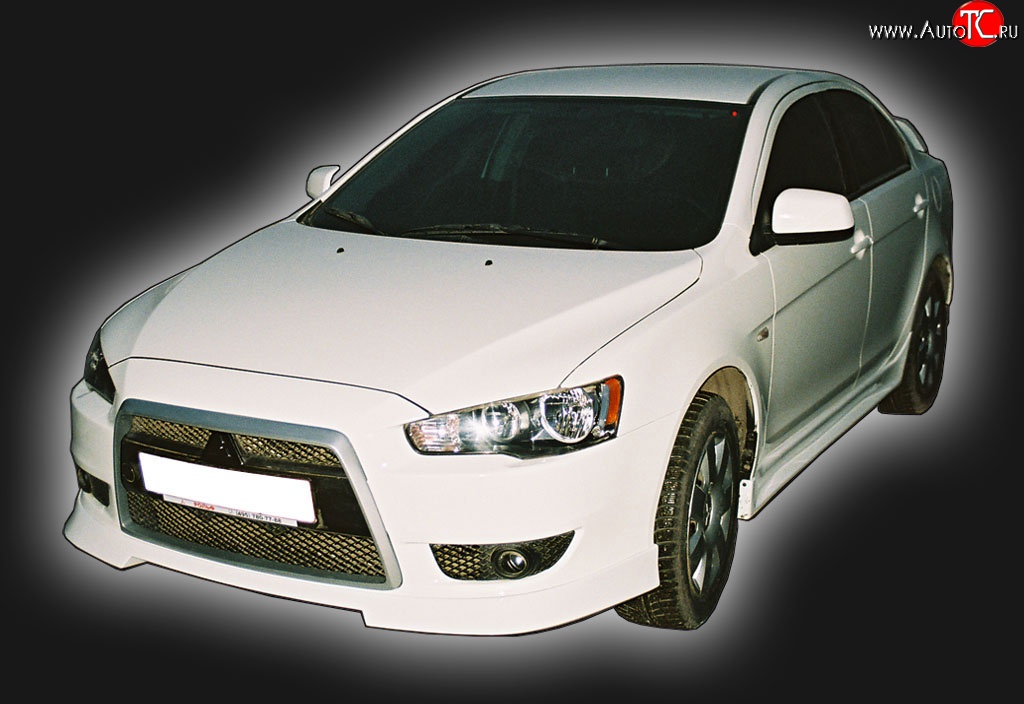 5 999 р. Пороги накладки GT Dynamics Mitsubishi Lancer 10 хэтчбэк дорестайлинг (2007-2010) (Неокрашенные)  с доставкой в г. Краснодар