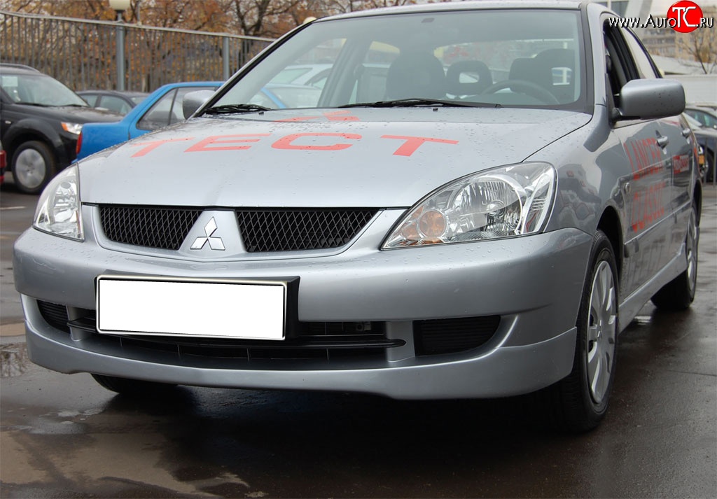 4 249 р. Накладка переднего бампера GT Dynamics Mitsubishi Lancer 9 1-ый рестайлинг седан (2003-2005) (Неокрашенная)  с доставкой в г. Краснодар