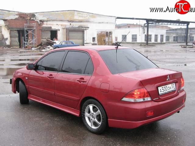 4 049 р. Накладка заднего бампера на Mitsubishi Lancer 9 1-ый рестайлинг седан (2003-2005)  с доставкой в г. Краснодар