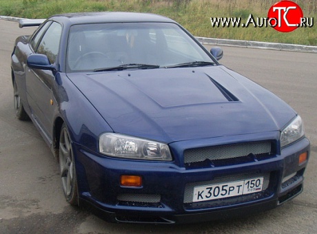 10 549 р. Передний бампер GTR Nissan Skyline R34 (1999-2002) (Неокрашенный)  с доставкой в г. Краснодар