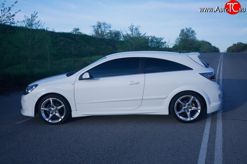 4 599 р. Пороги накладки DM-Style  Opel Astra  H GTC (2004-2011) хэтчбек 3 дв. дорестайлинг, хэтчбек 3 дв. рестайлинг (Неокрашенные)  с доставкой в г. Краснодар