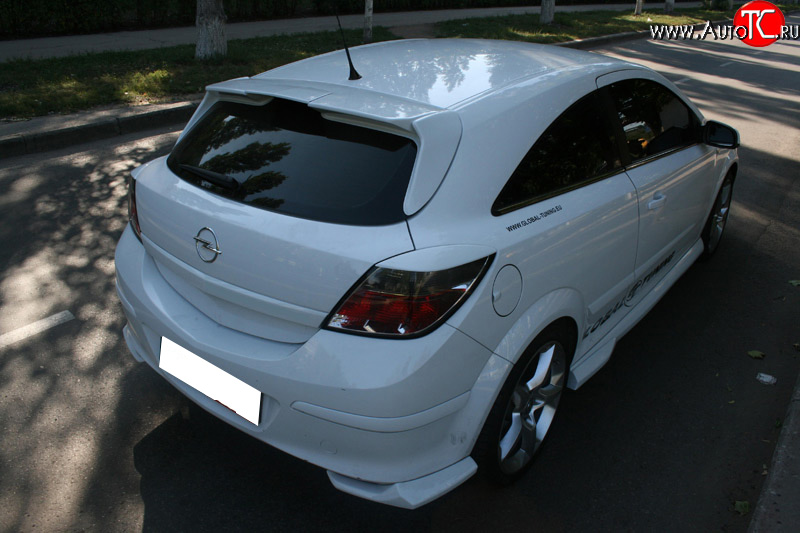 699 р. Комплект накладок задних фонарей Global Tuning  Opel Astra  H GTC (2004-2011) хэтчбек 3 дв. дорестайлинг, хэтчбек 3 дв. рестайлинг (Неокрашенные)  с доставкой в г. Краснодар